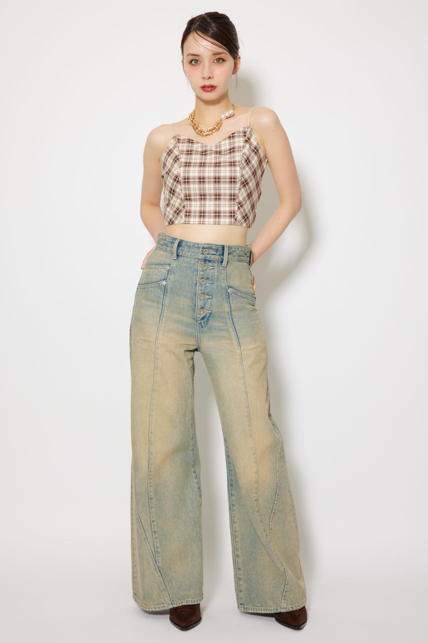 チェックビスチェ BEG FREE