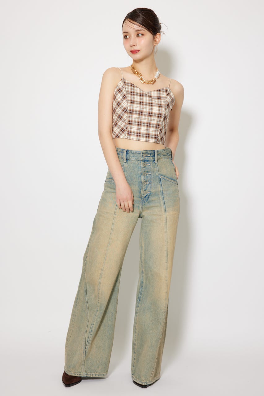 チェックビスチェ BEG FREE