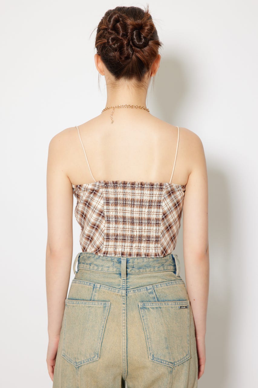 チェックビスチェ BEG FREE