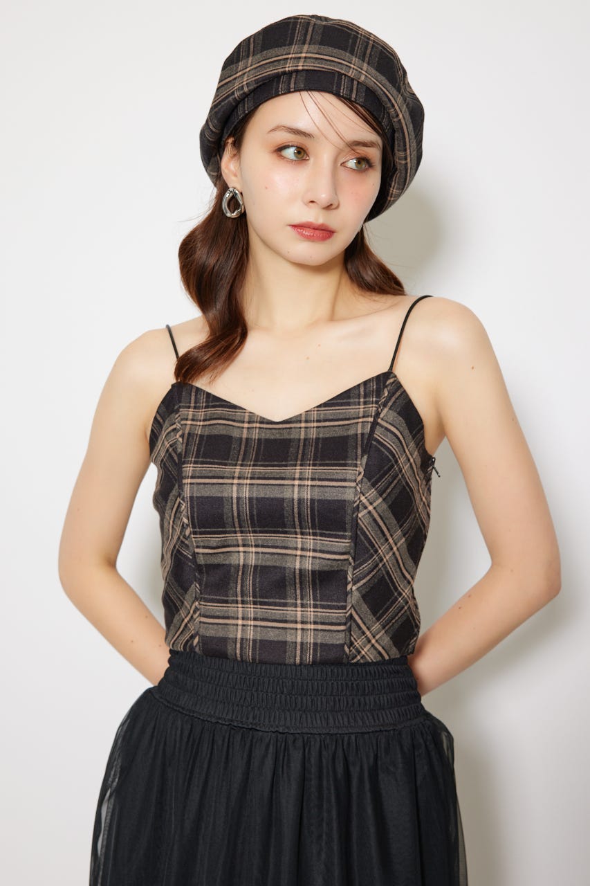 チェックビスチェ BLK FREE