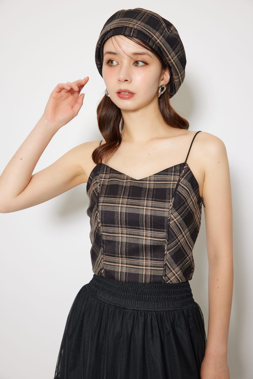 チェックビスチェ BLK FREE