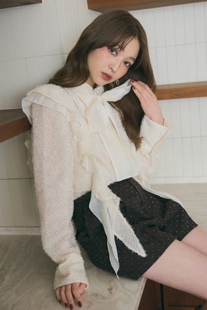 2WAYフリルブラウス