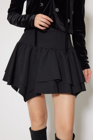 2WAYアシンメトリージャストウエストスカート