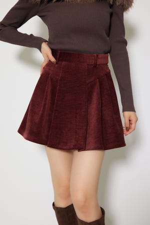 rienda | ボンディングコーデュロイミニスコートショートパンツ