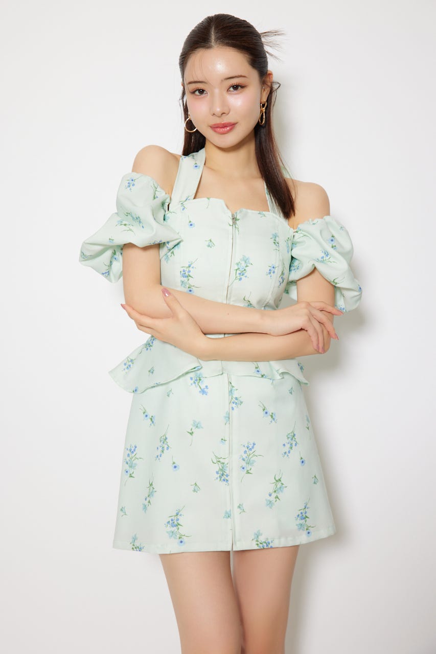 【AKB48 千葉恵里さん着用】2WAYオフショルベアワンピース L/BLU M