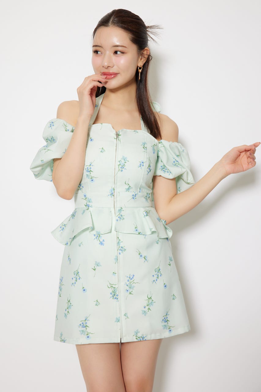 【AKB48 千葉恵里さん着用】2WAYオフショルベアワンピース L/BLU M