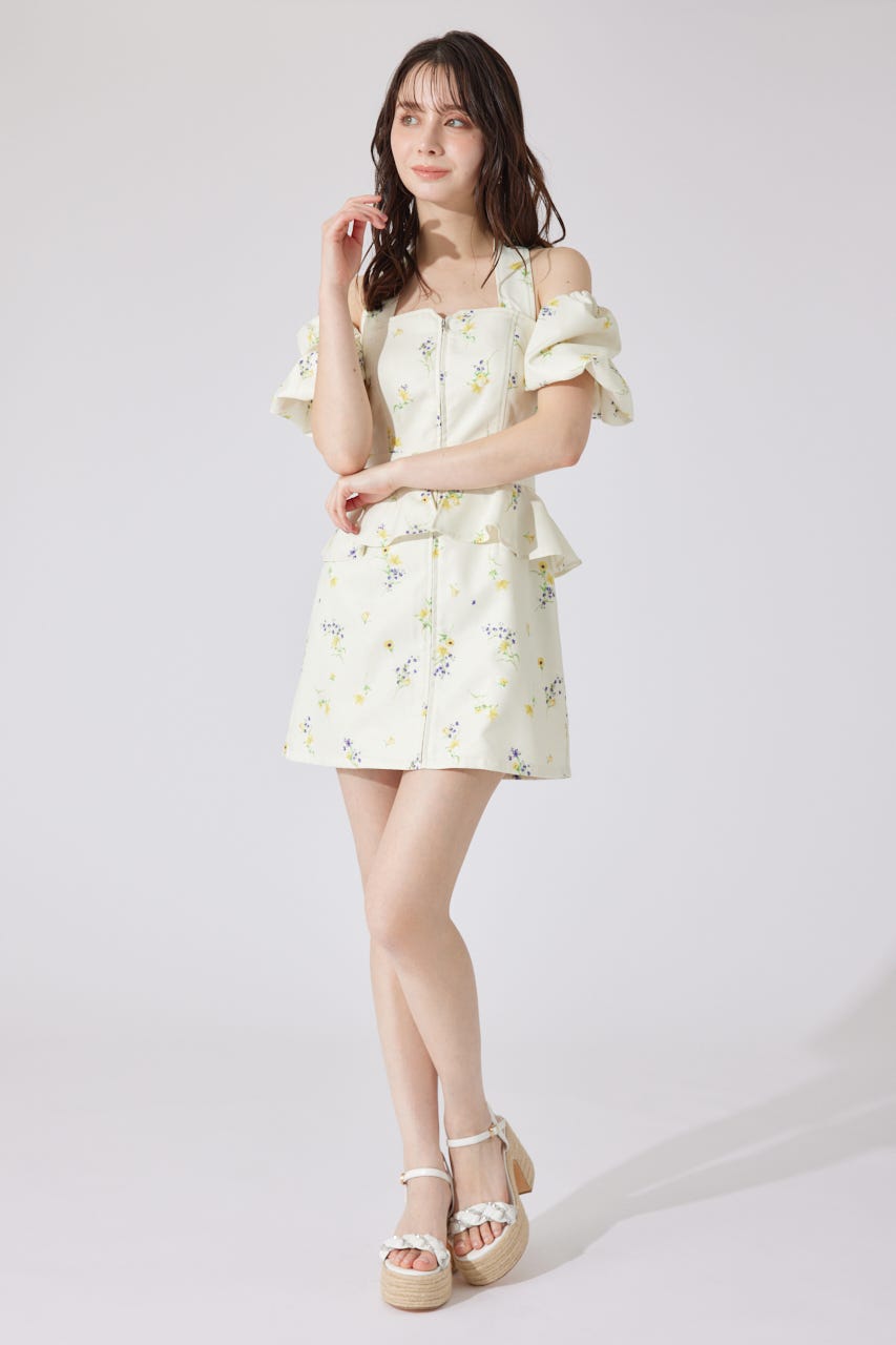 【AKB48 千葉恵里さん着用】2WAYオフショルベアワンピース YEL S