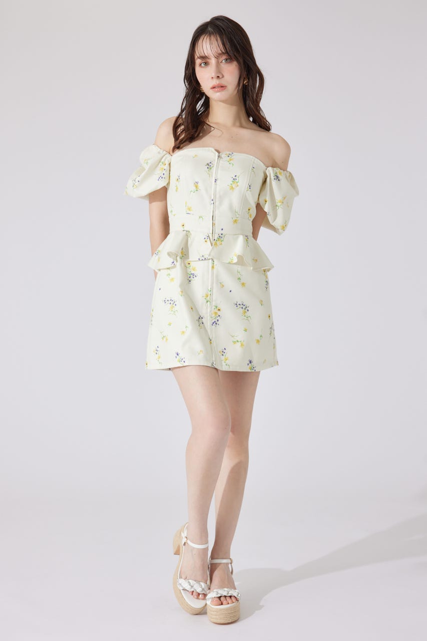 【AKB48 千葉恵里さん着用】2WAYオフショルベアワンピース YEL S