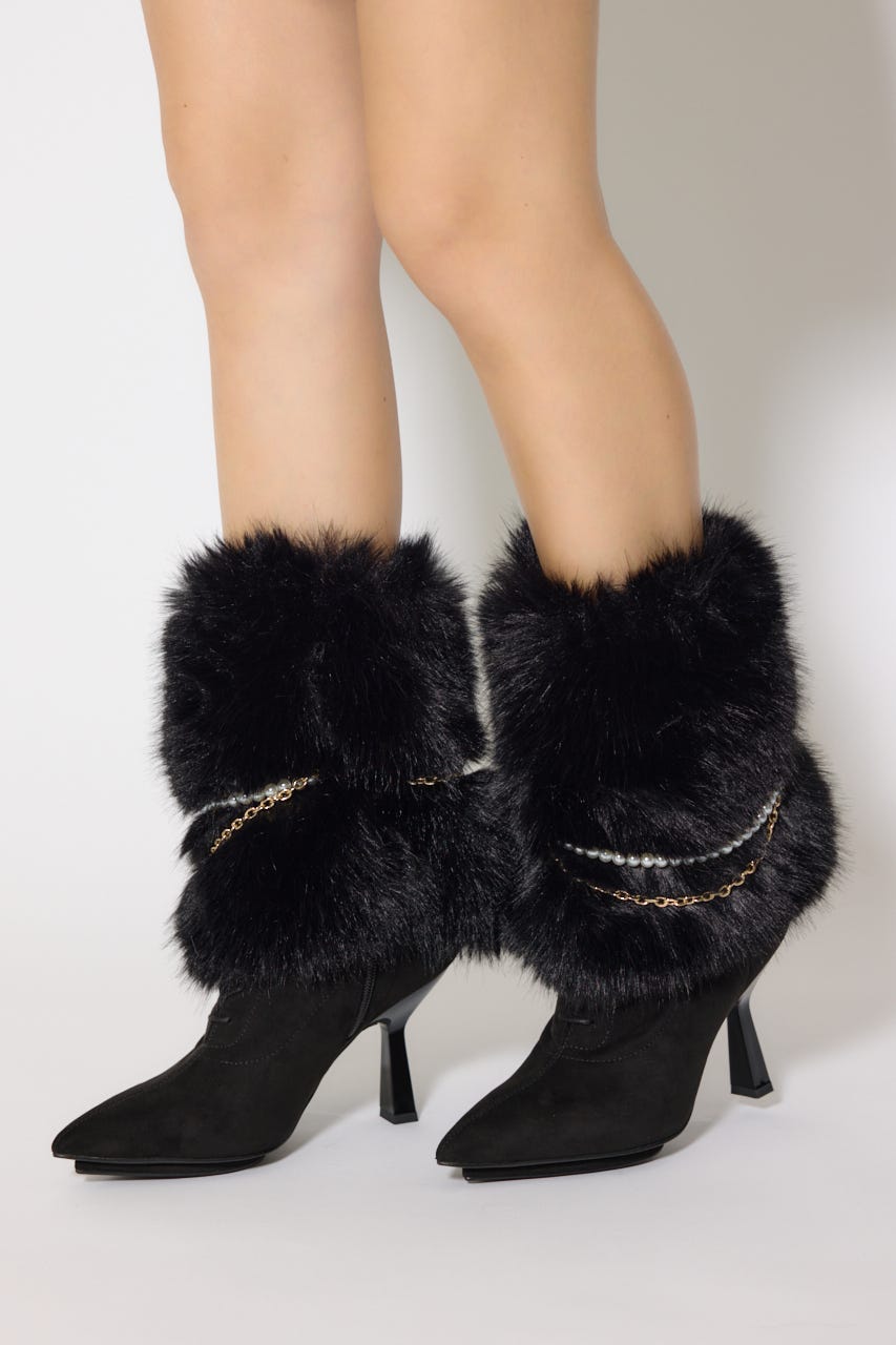 riendaの2WAYフェイクファーレースアップブーティー