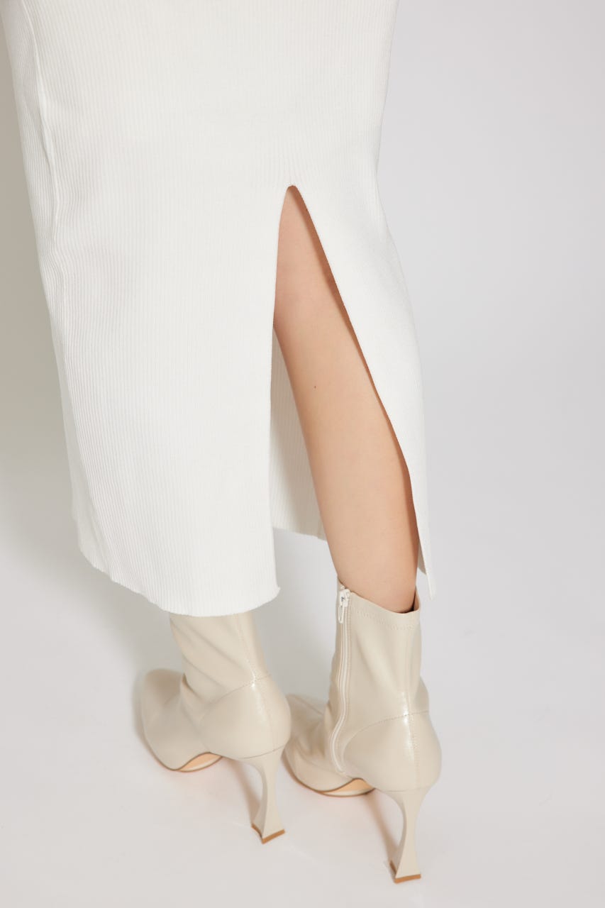 フェイクファーレディーニットワンピース WHT FREE