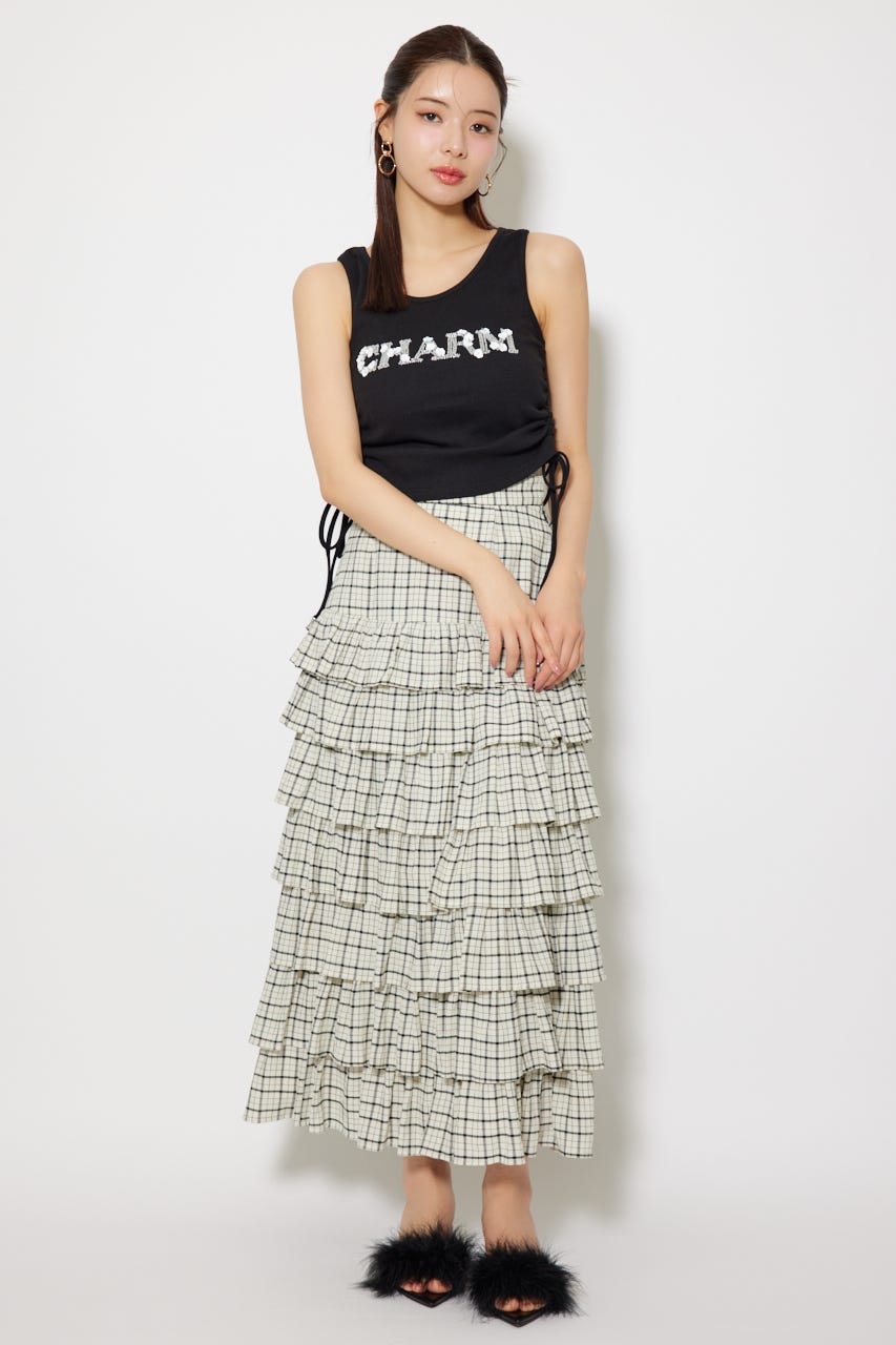 rienda | ビジュードロストタンクトップス (Tシャツ・カットソー