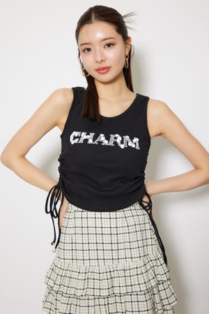 スティナ　巻きスカート　ショート丈 stina / black ribbon wrap skirt / bordeaux