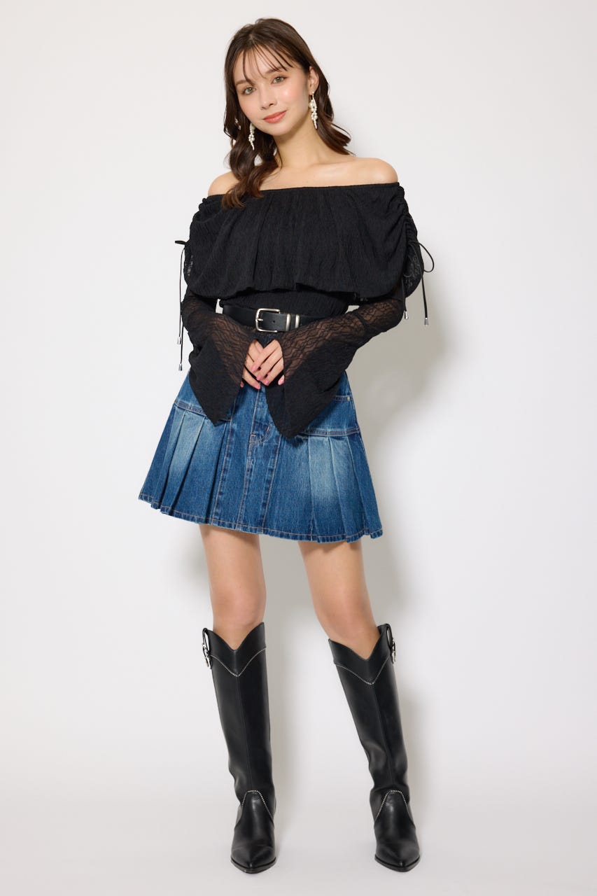 【関税込み】Collina Strada ブラック Chirp 長袖トップス 関税込み】Collina Strada ブラック Chirp 長袖トップス