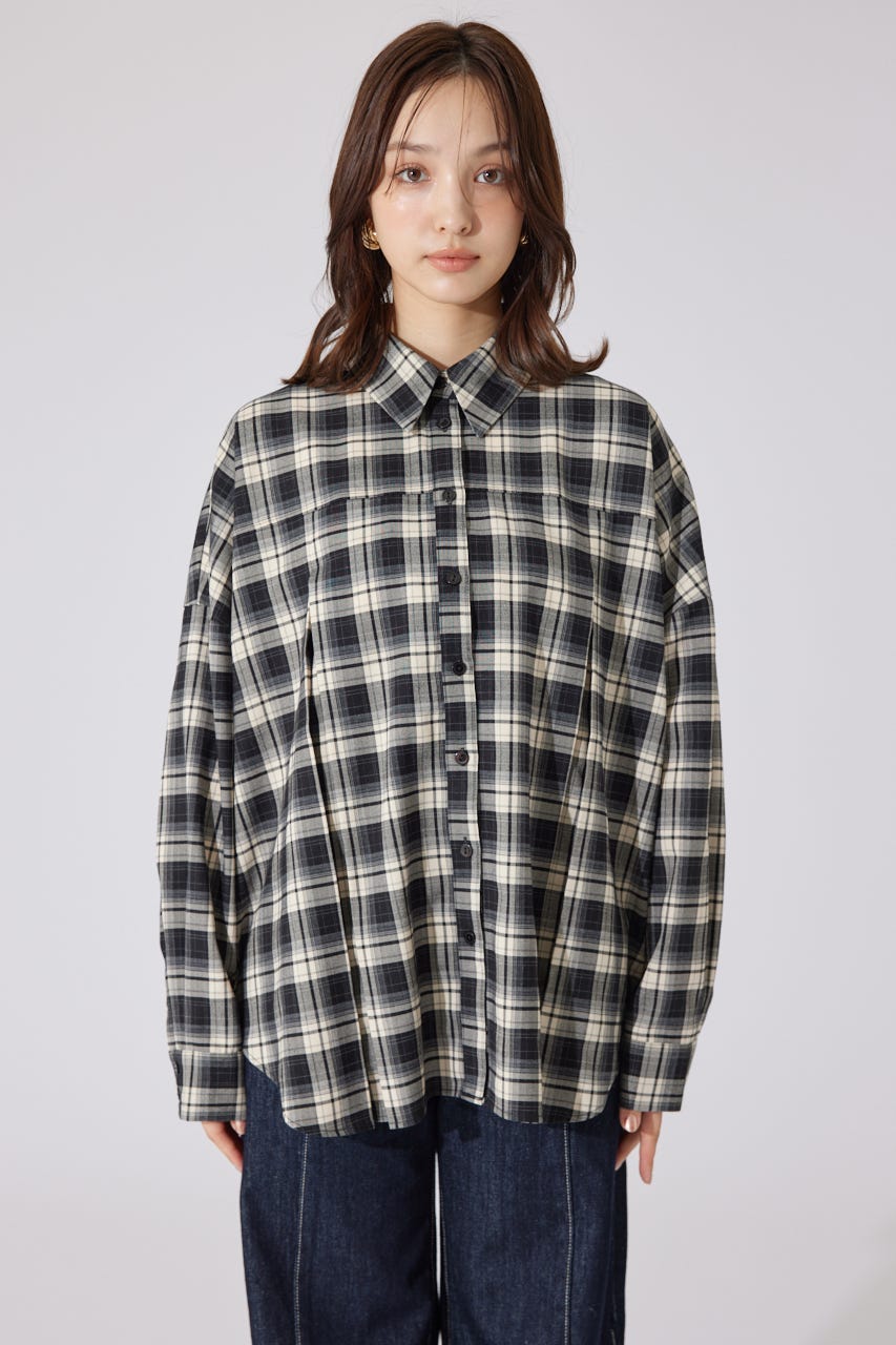 ブラウス シャツ 「AKB48 千葉恵里さん着用」オーバールーズシャツトップス 秋服 レディース rienda | 【AKB48 千葉恵里さん着用】オーバールーズシャツ