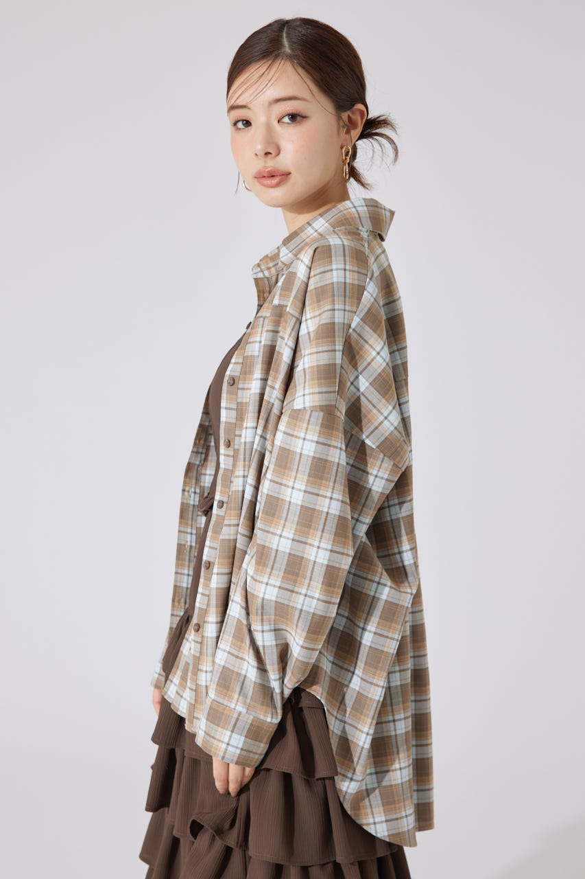 【AKB48 千葉恵里さん着用】オーバールーズシャツトップス L/BLU FREE