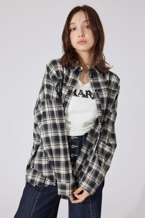 ブラウス シャツ 「AKB48 千葉恵里さん着用」オーバールーズシャツトップス 秋服 レディース rienda | 【AKB48 千葉恵里さん着用】オーバールーズシャツ