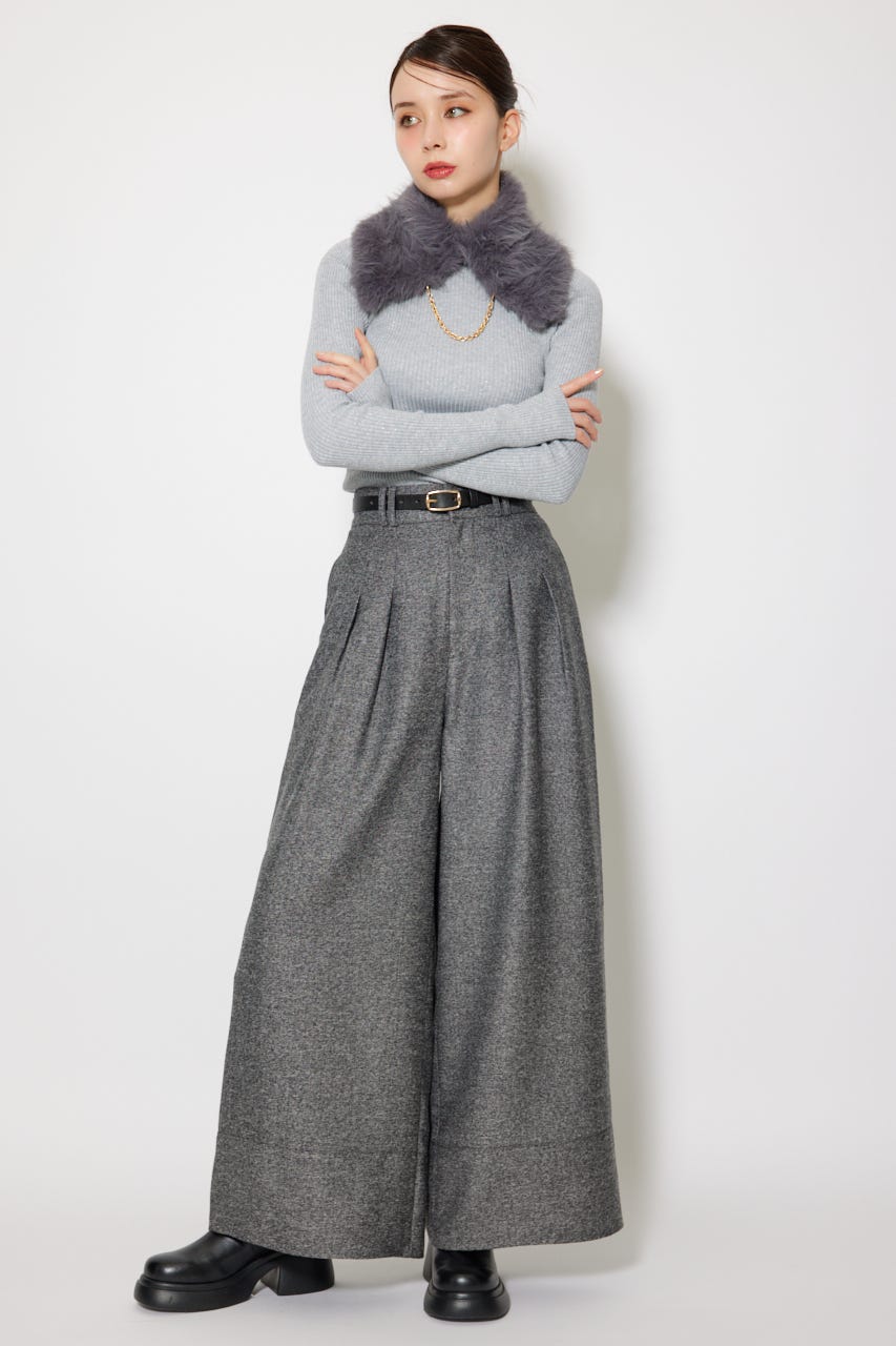 サムホール付きウォッシャブルハイネックニットトップス T.GRY M