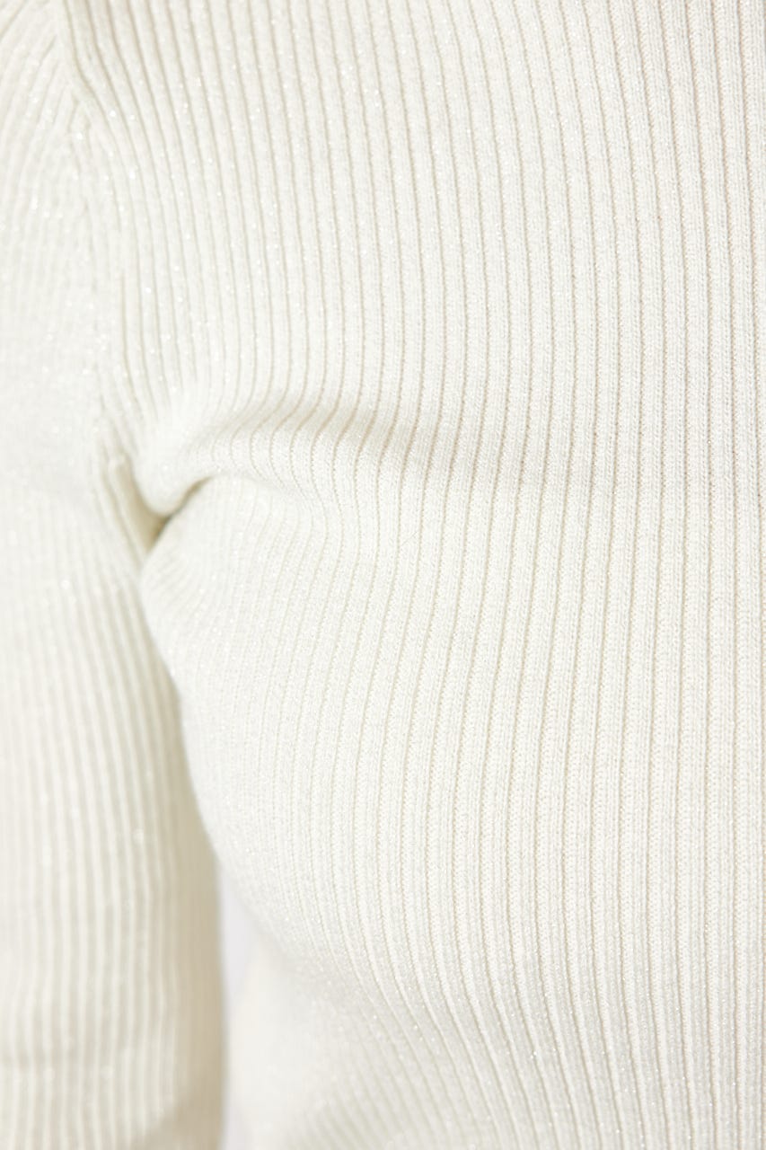 サムホール付きウォッシャブルハイネックニットトップス WHT M
