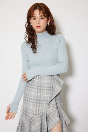 rienda - リエンダ　シャンティーニット ワンショルダーニットトップス 夏服 サマーニット ノースリーブ