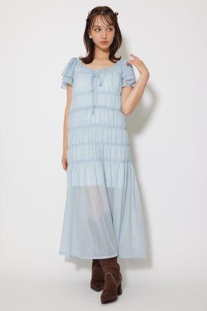rienda ワンピース rienda シャツワンピース オーバーカラーZIPフレアワンピース
