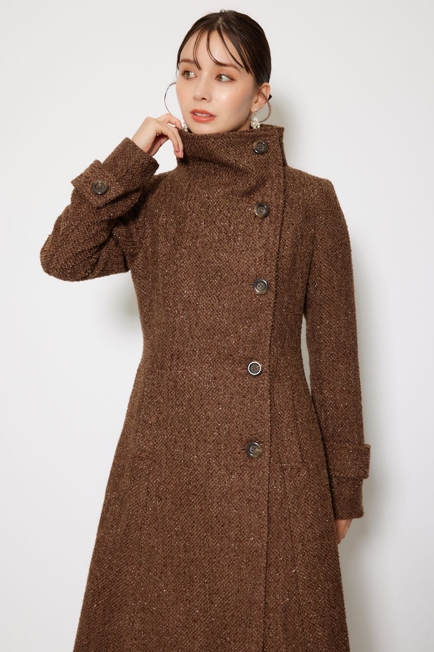 rienda シンデレララインコート Sサイズ セール】オーバーネックシンデレララインコート 冬服