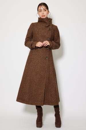 新品 リエンダ ウール ポンチョコート ブラウン M rienda（リエンダ）｜ポンチョ一覧 - WEAR