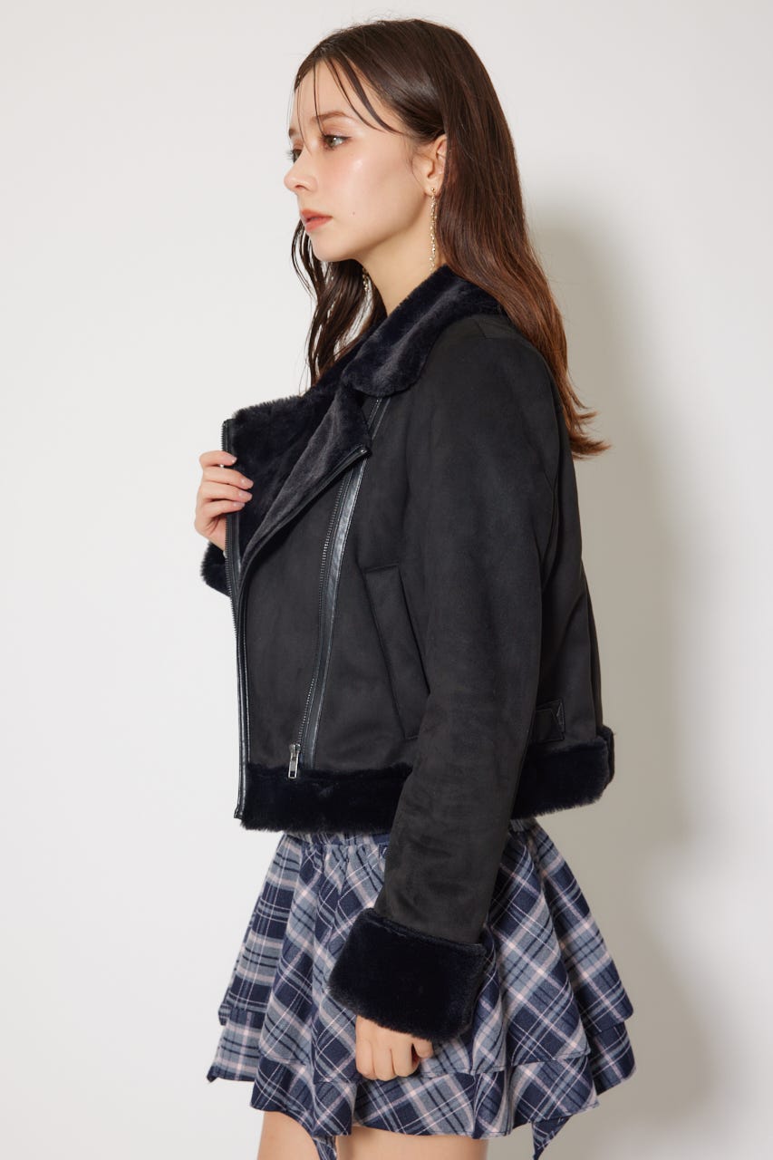 rienda | 25AWフェイクスエードムートンライダースジャケット