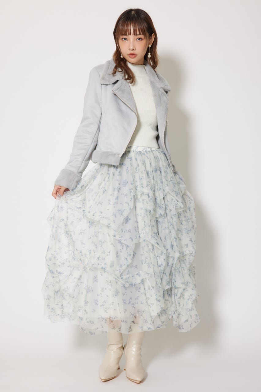 rienda❁﻿ムートンライダース rienda | 25AWフェイクスエードムートンライダースジャケット