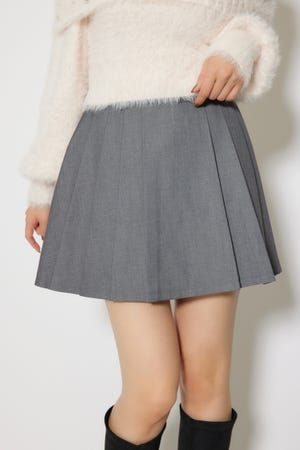 プリーツジャストウエストスカート