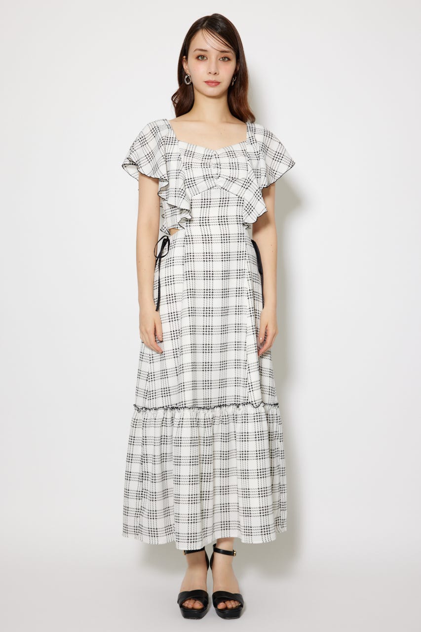 rienda | knitコンビスリットフレアワンピース (ワンピース