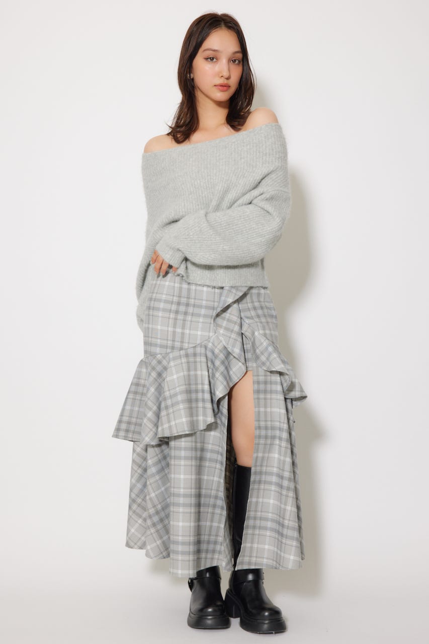 Enewd nina ボーダーオフショルトップス Beige rienda | オフショルニットトップス (ニット ) |SHEL'TTER WEBSTORE