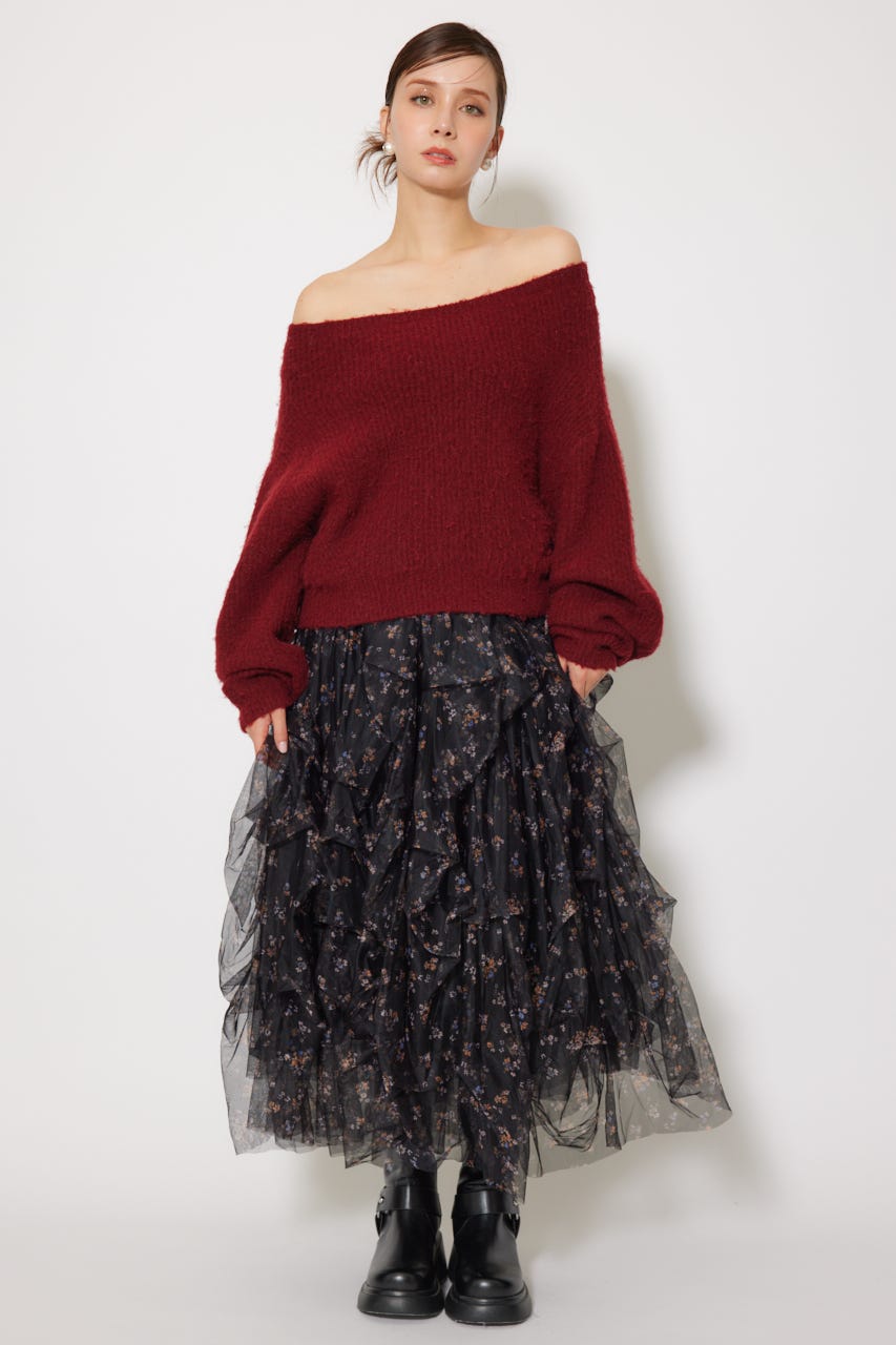 rienda - エレノア❤︎Knit rienda | 【先行予約特典対象商品】オフショルニットトップス