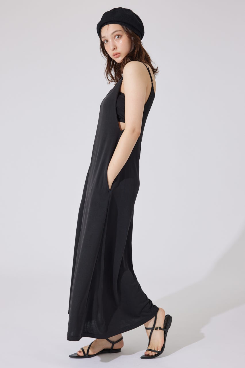 リラックスカットキャミワンピース BLK FREE
