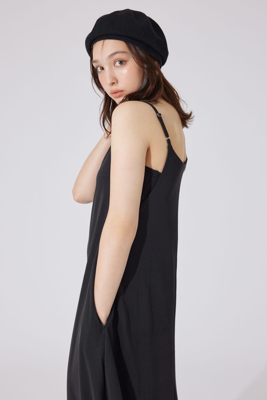 リラックスカットキャミワンピース BLK FREE