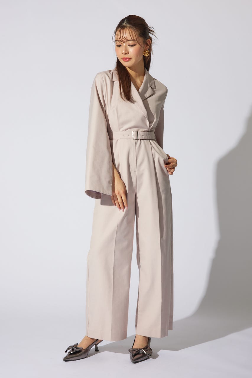 【岡崎紗絵さん着用アイテム】テーラードデザインロンパース PNK S