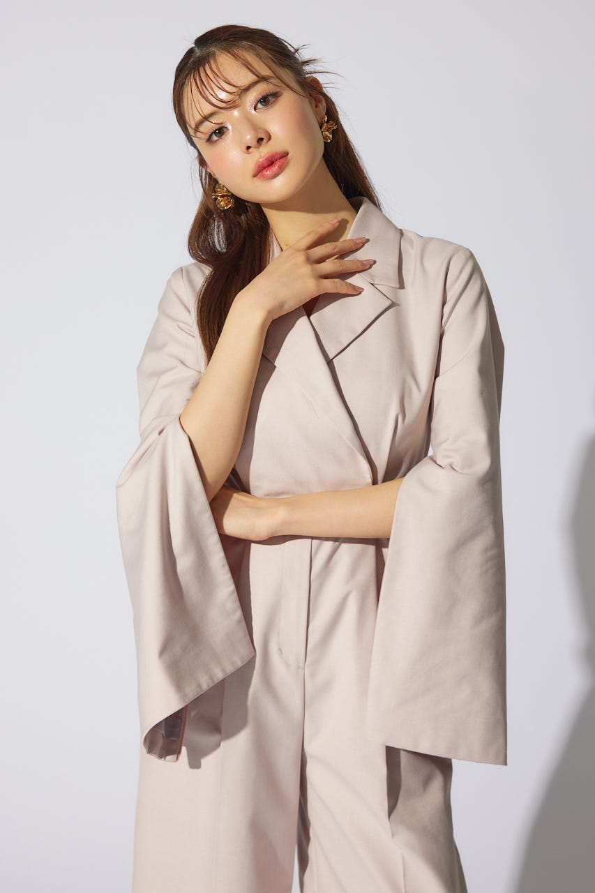 【岡崎紗絵さん着用アイテム】テーラードデザインロンパース PNK S