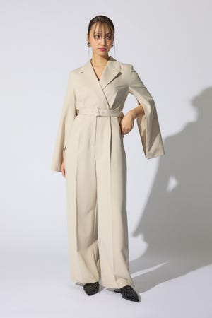 【岡崎紗絵さん着用アイテム】テーラードデザインロンパース