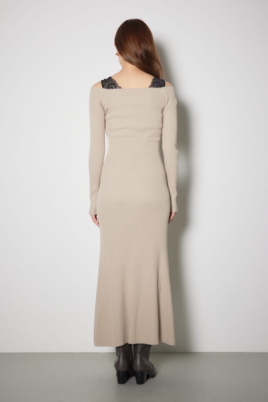 レースドッキングワンピース BEG FREE