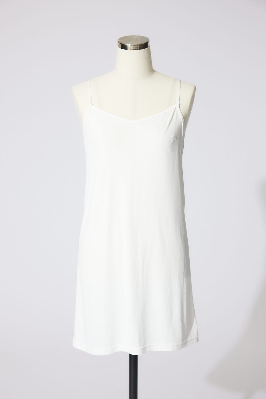 スキッパーデザインニットミニワンピース WHT FREE