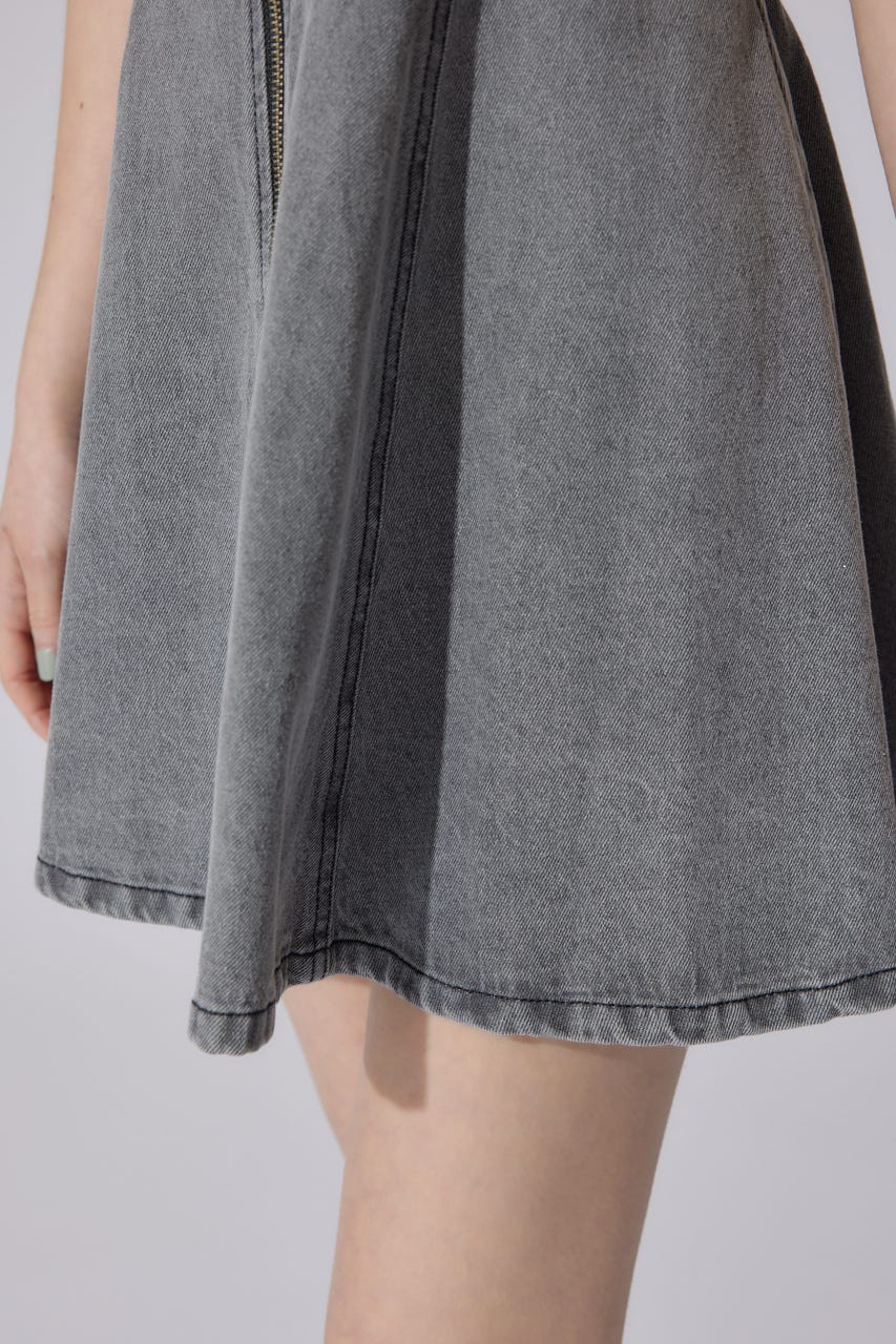 【岡崎紗絵さん着用アイテム・ヒロインワンピ】フリルスリーブミニワンピース BLK M