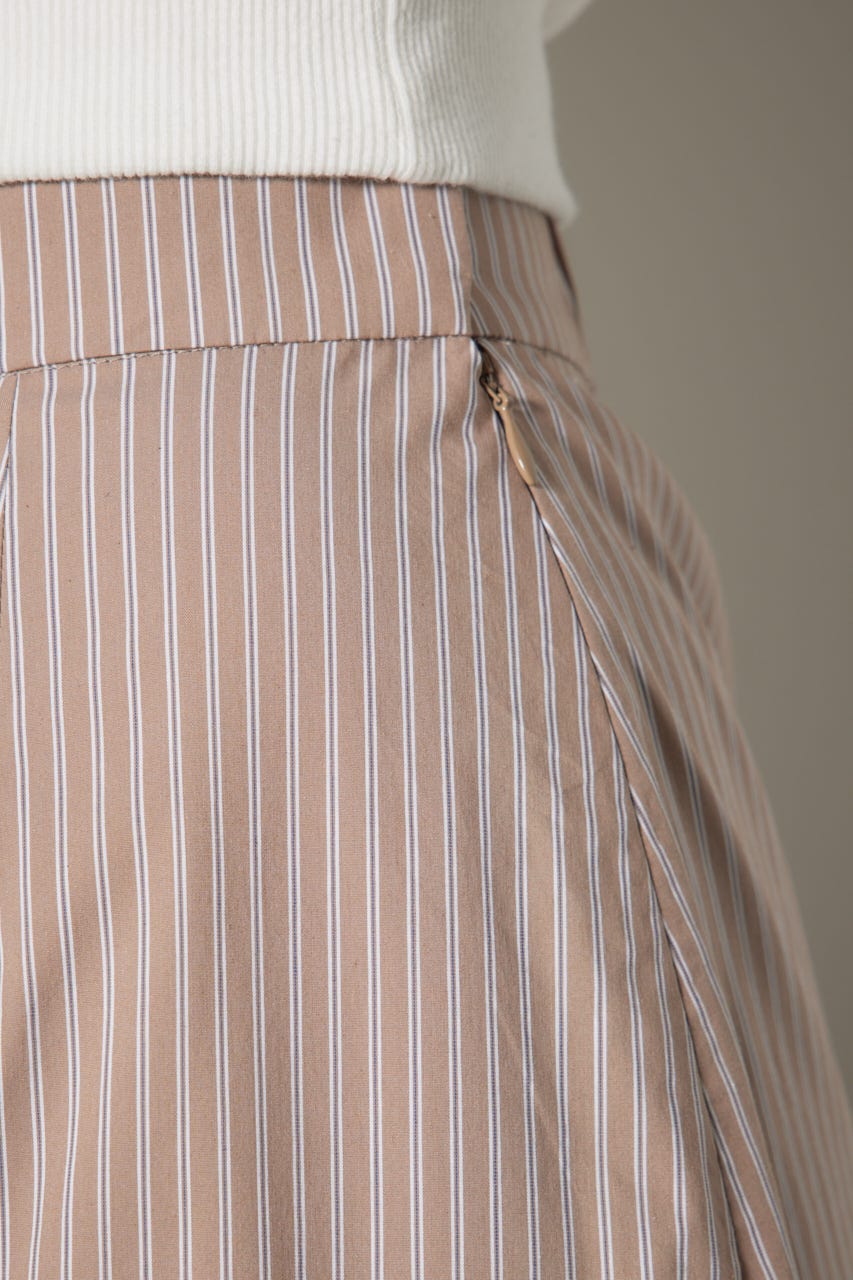 ボリュームティアードスカート 柄BEG S