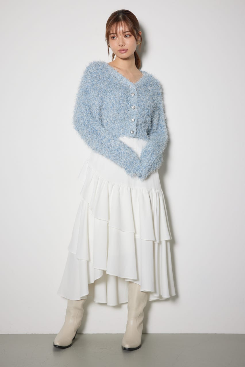 ボリュームティアードスカート WHT M