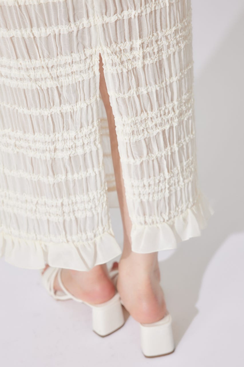 【AKB48 千葉恵里さん着用】シャーリングカットフリルスカート IVOY S