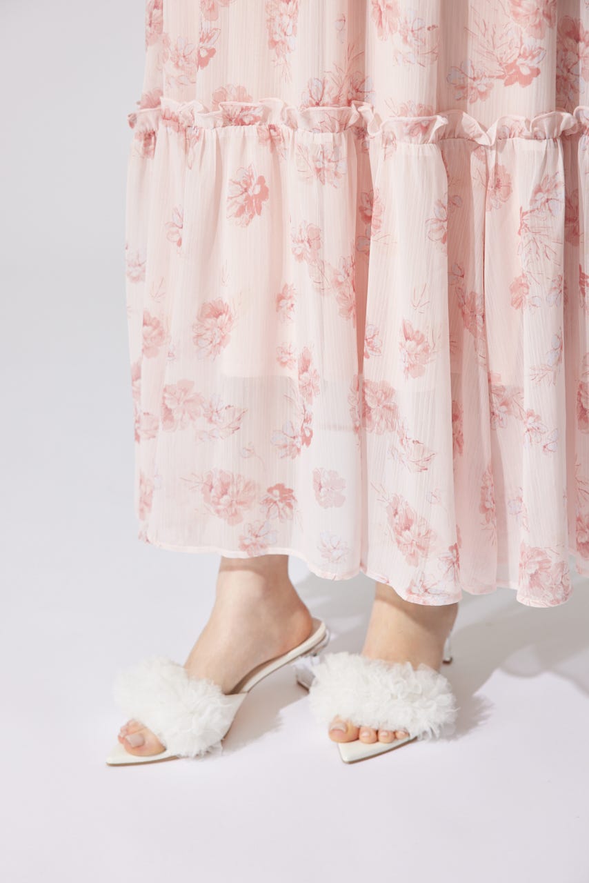 シャーリングワンピースセット PNK FREE