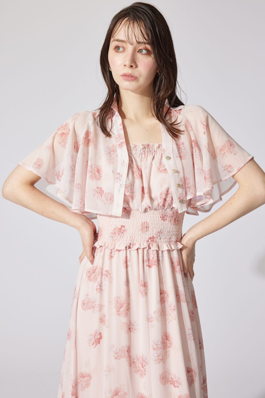 シャーリングワンピースセット PNK FREE