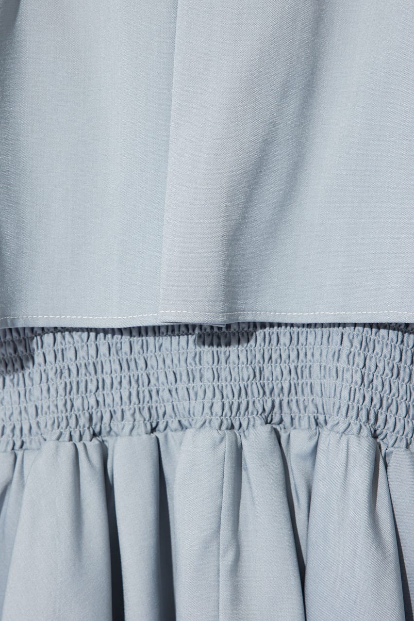 【岡崎紗絵さん着用アイテム】バストフレアミニワンピース L/BLU M