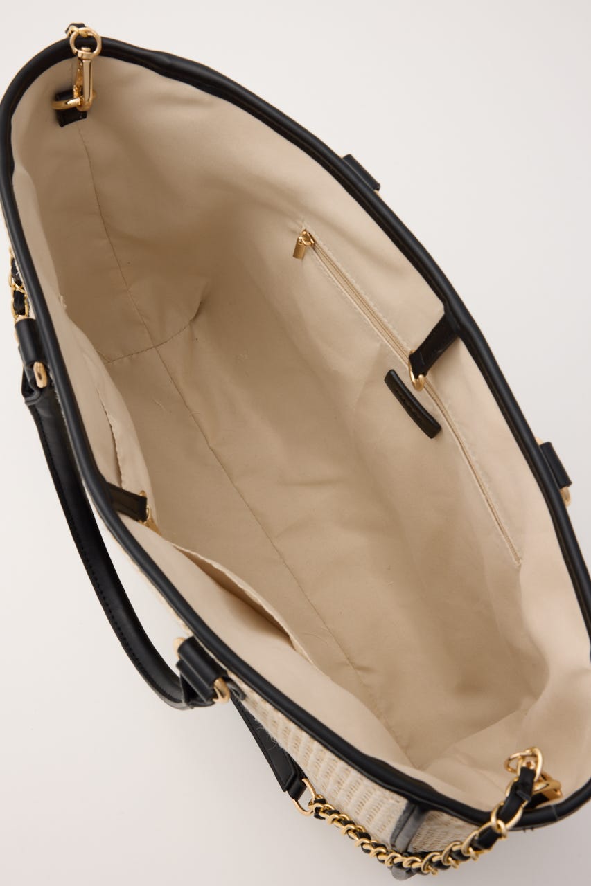 トリミングビッグトートバッグ WHT FREE