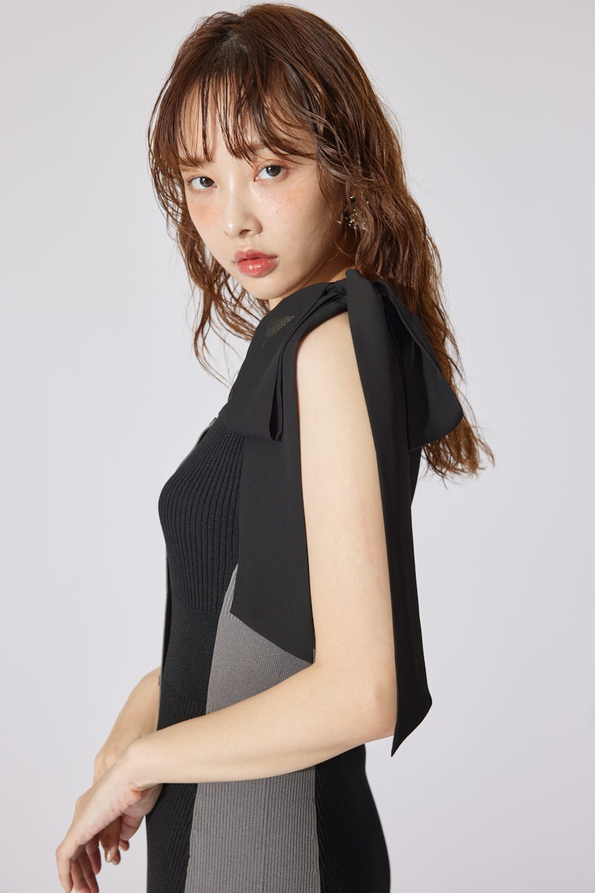 【AKB48 千葉恵里さん着用】バイカラーリボンワンピース AKB48 千葉恵里さん着用】バイカラーリボンワンピース｜リエンダ