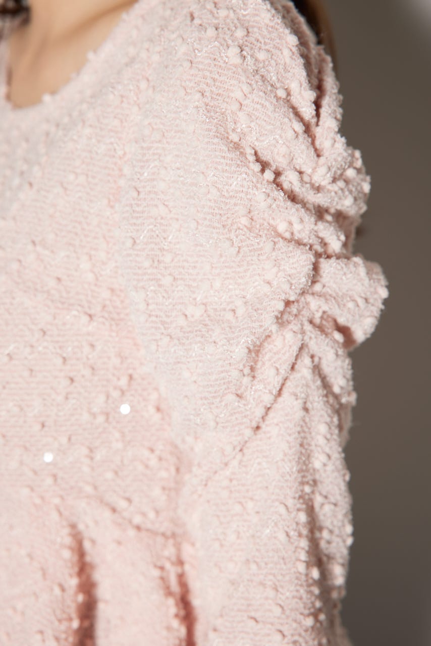 カットレースペプラムトップス PNK FREE