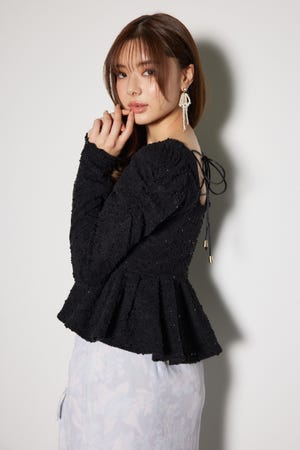 新品 レーストリム プリーツ トップス ブラック 黒 プリーツレーストップス - ブラック | ZARA Japan / 日本